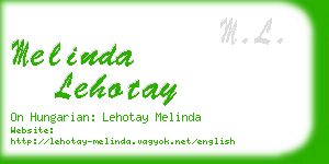 melinda lehotay business card